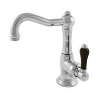 Nicolazzi Forest Смеситель для раковины однорычажный, с донным клапаном, ручки дерево, цвет: хром