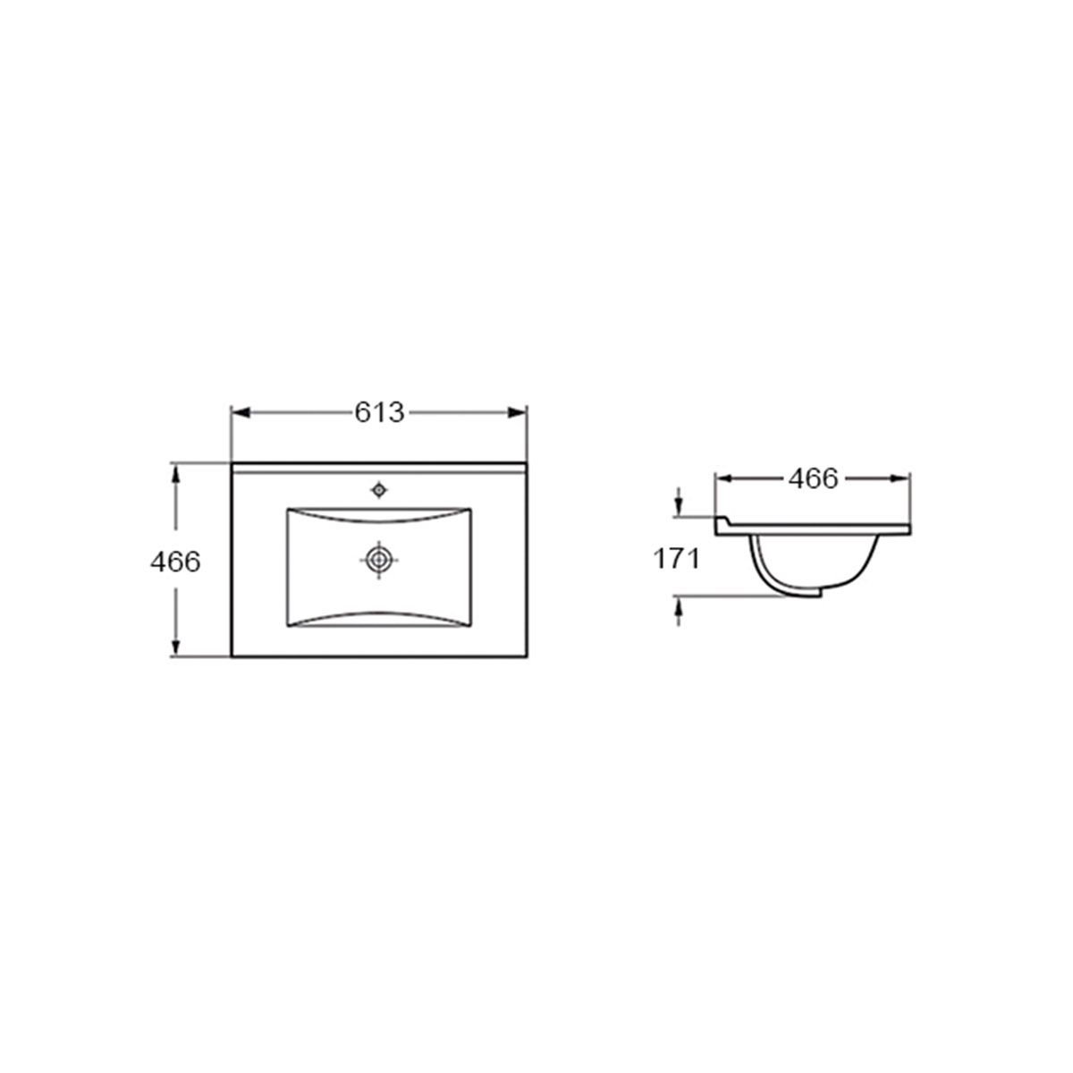 Раковина VBS-13960MA керамическая, цвет антрацит матовый