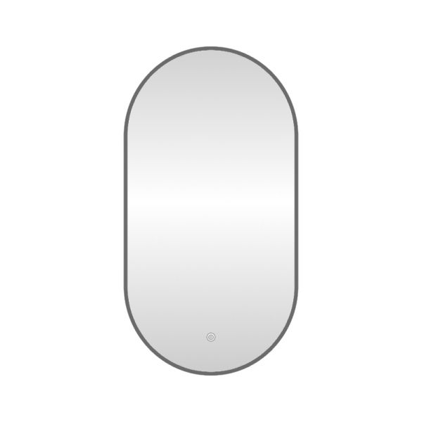 Зеркало с подсветкой LED Fixsen FX-3100F овальное 50х100 см, графит