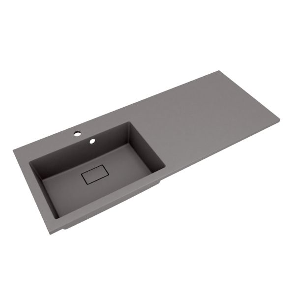 Раковина Florentina Аванти 120 см 10.310.0L120.307, серый шёлк
