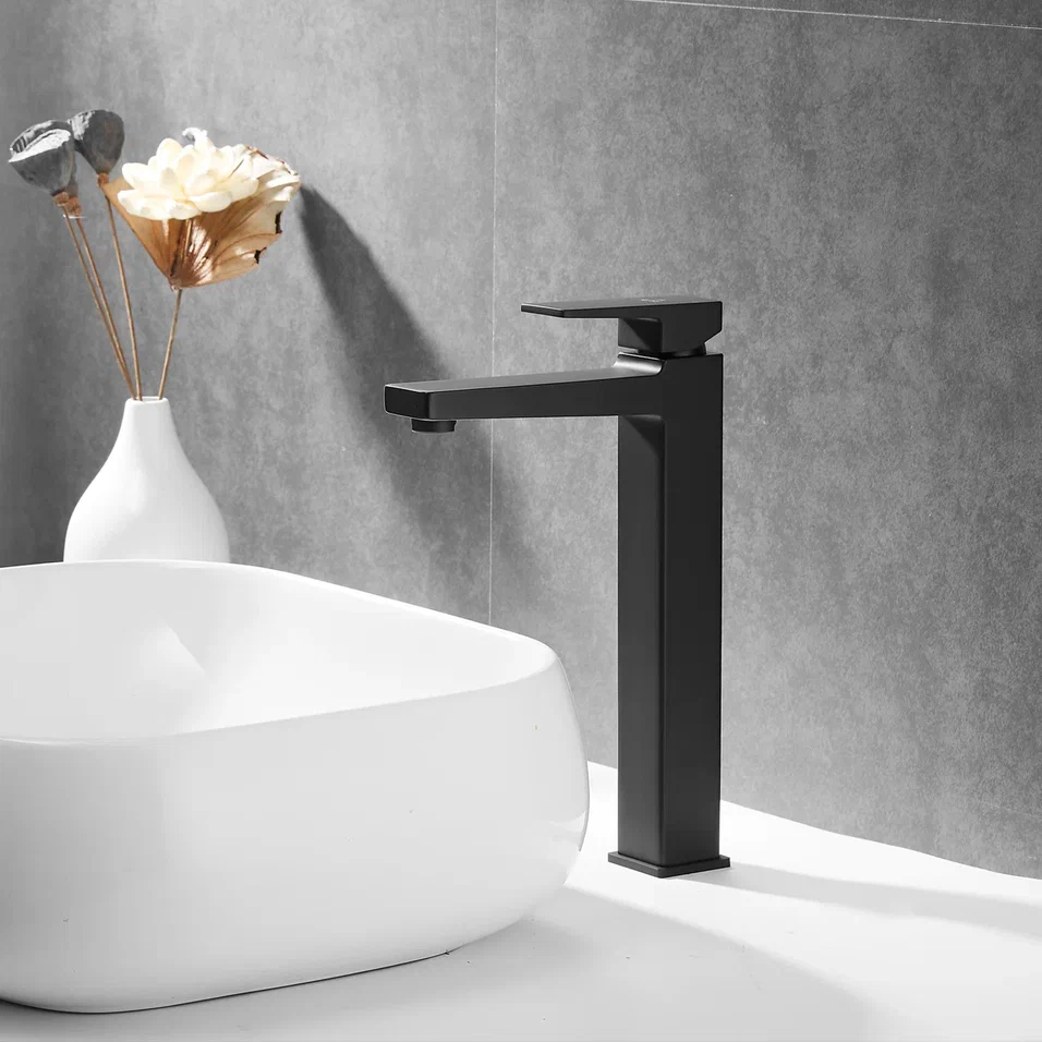 Смеситель для раковины высокий Rose R28H R2811H, черный