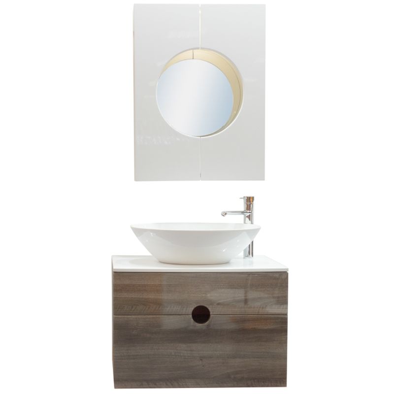 Зеркальный шкаф Orange Sole-60ZSWN Орех