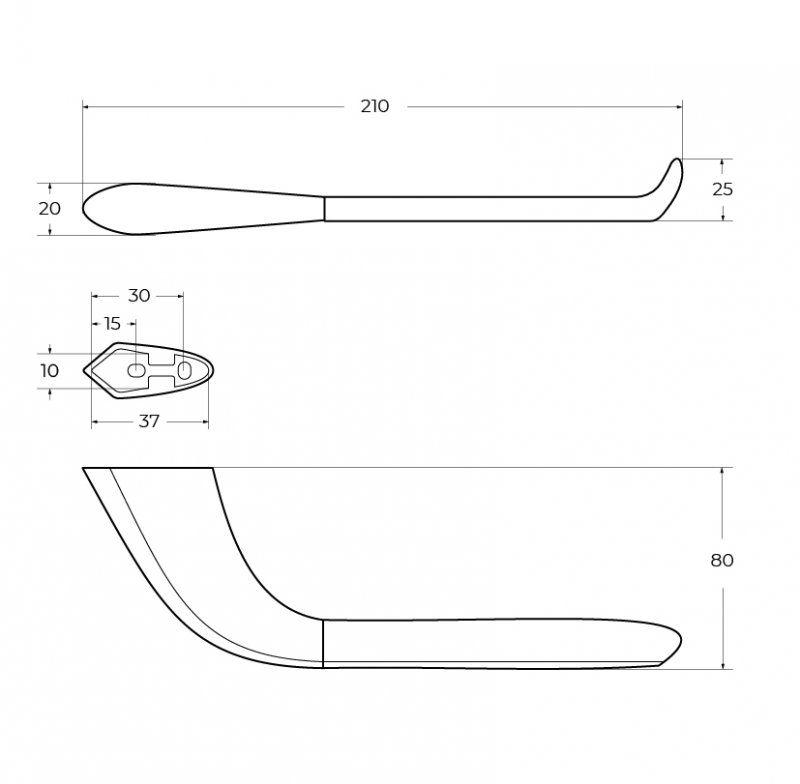 LINER-PH-GM Держатель для туалетной бумаги, исполнение оружейная сталь, артикул LINER-PH-GM