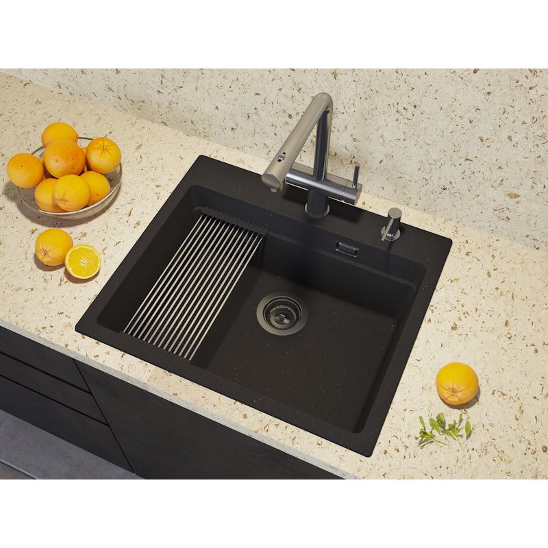 Кухонная мойка Grandex Aqua Comfort 500505, черный металлик, артикул 500505