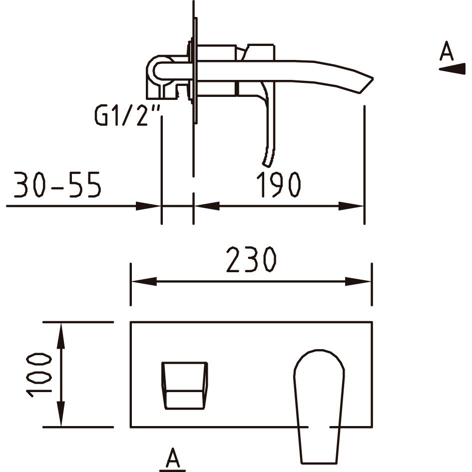 Смеситель Clever Paula 98413 для раковины, с внутренней частью
