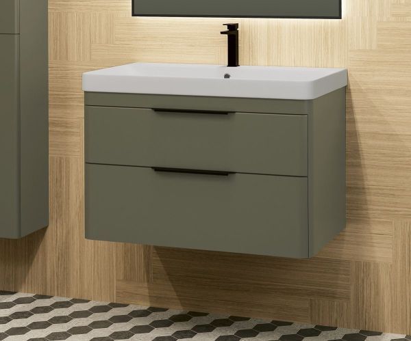 IBX ROUND, тумба под раковину 105 см, 2 ящика с ручкой хром, цвет белый глянцевый лак