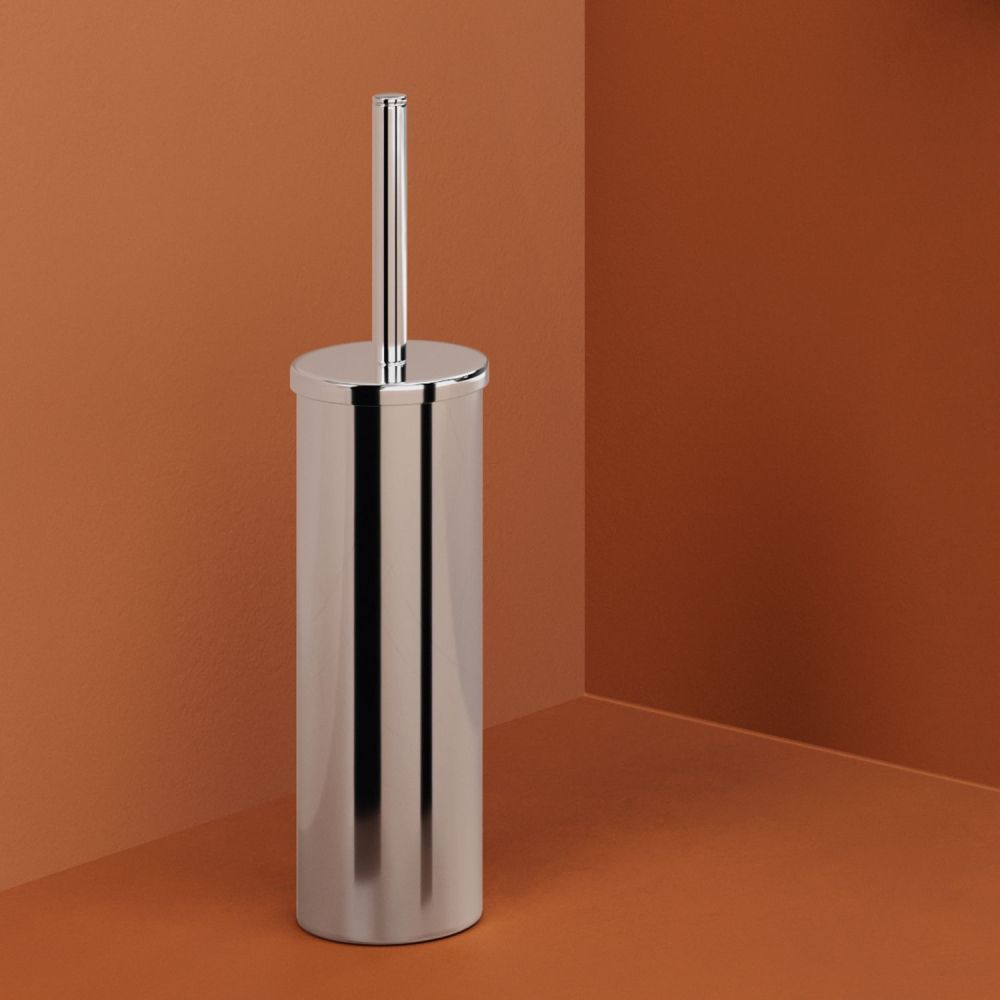 Gedy Tonga, круглый напольный металлический ёрш, цвет хром, артикул TO33(13)