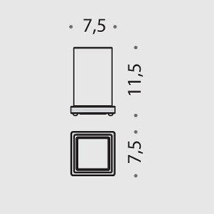 Colombo Look Стакан настольный, цвет: чёрный матовый/матовое стекло Colombo Look Стакан настольный, цвет: чёрный матовый/матовое стекло