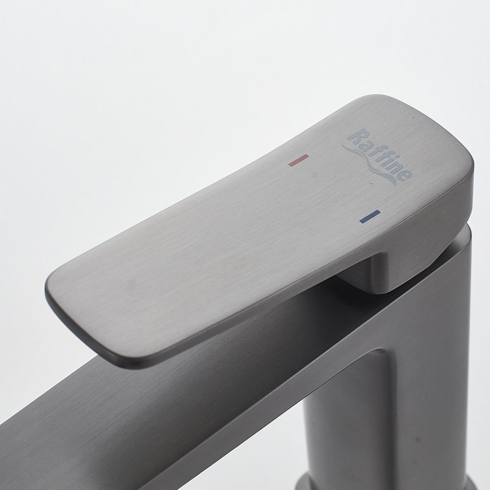 Смеситель для раковины Raffine F0199T, оружейная сталь