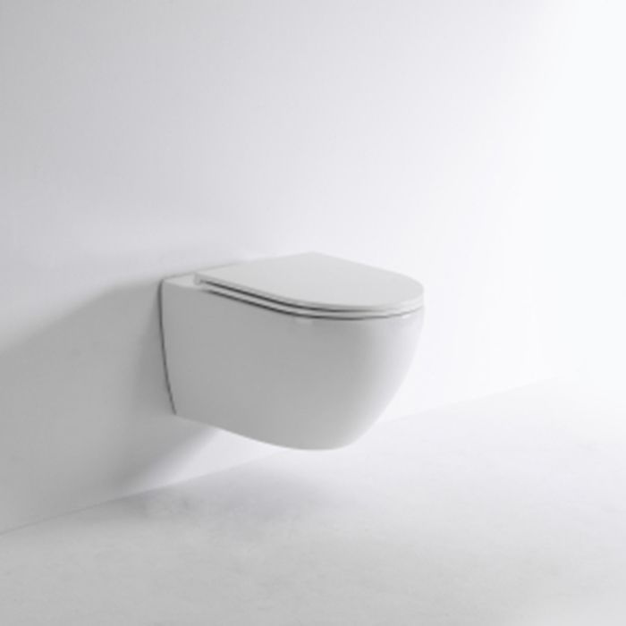 Унитаз, TECE, TeceSpring R, безободковый (с открытым смывным краем), тип установки-подвесной, ширина, мм-360, глубина, мм-530, высота, мм-350, форма чаши-овальная, выпуск-горизонтальный, материал-керамика, сиденье-в комплекте, цвет-белый