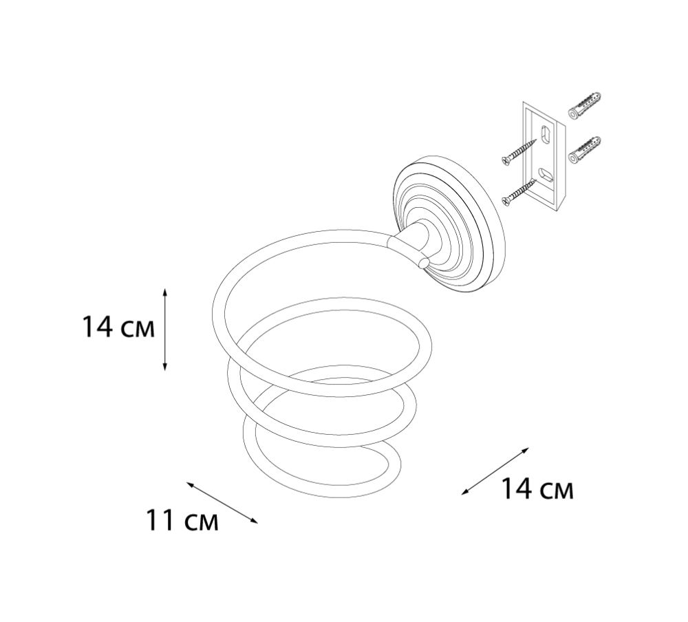 Держатель для фена Fixsen Retro FX-83819 Бронза, артикул FX-83819