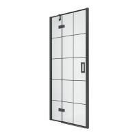 Дверь в нишу NEW TRENDY NEW RENOMA BLACK L 120x195 D-0372A (черный)