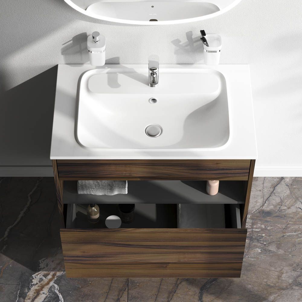 M8FFUX0801OF Func, База с нишей, 1 ящик (pull-out), 80 см, цвет дерево текстурир-ое