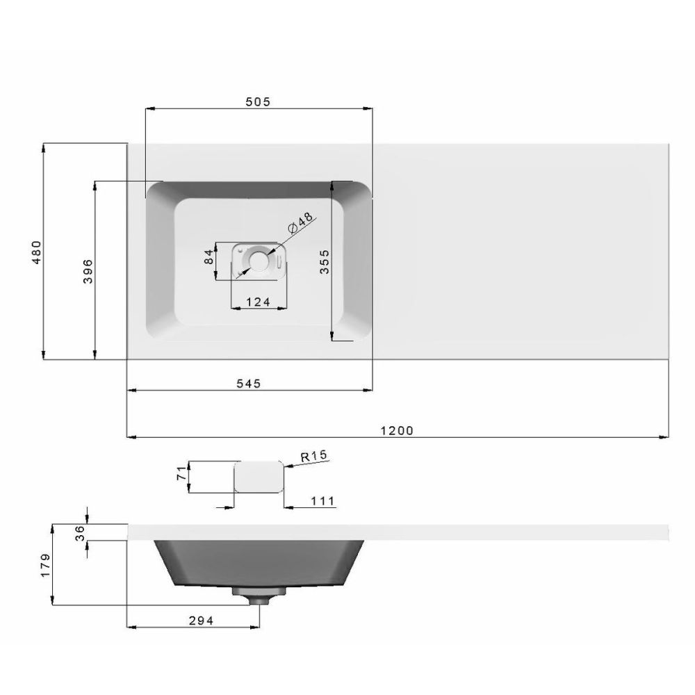 Раковина Dreja Wing 100120L, 120L см, артикул 100120L