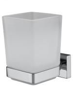 Стакан для зубных щеток с держателем WONZON & WOGHAND FLAT, Хром (WW-9721)