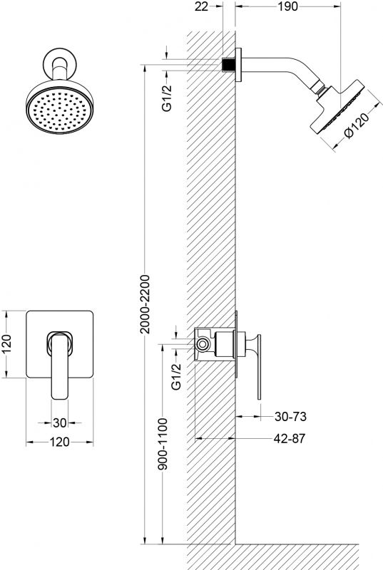 Душевая система Timo Torne SX-4379/00SM Хром