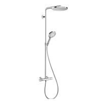 HG Raindance Душевая система Showerpipe: верх.душ 240 1jet (PowderRain), ручн.душ, шланг, термостат для душа, цвет: хром HG Raindance Душевая система Showerpipe: верх.душ 240 1jet (PowderRain), ручн.душ, шланг, термостат для душа, цвет: хром