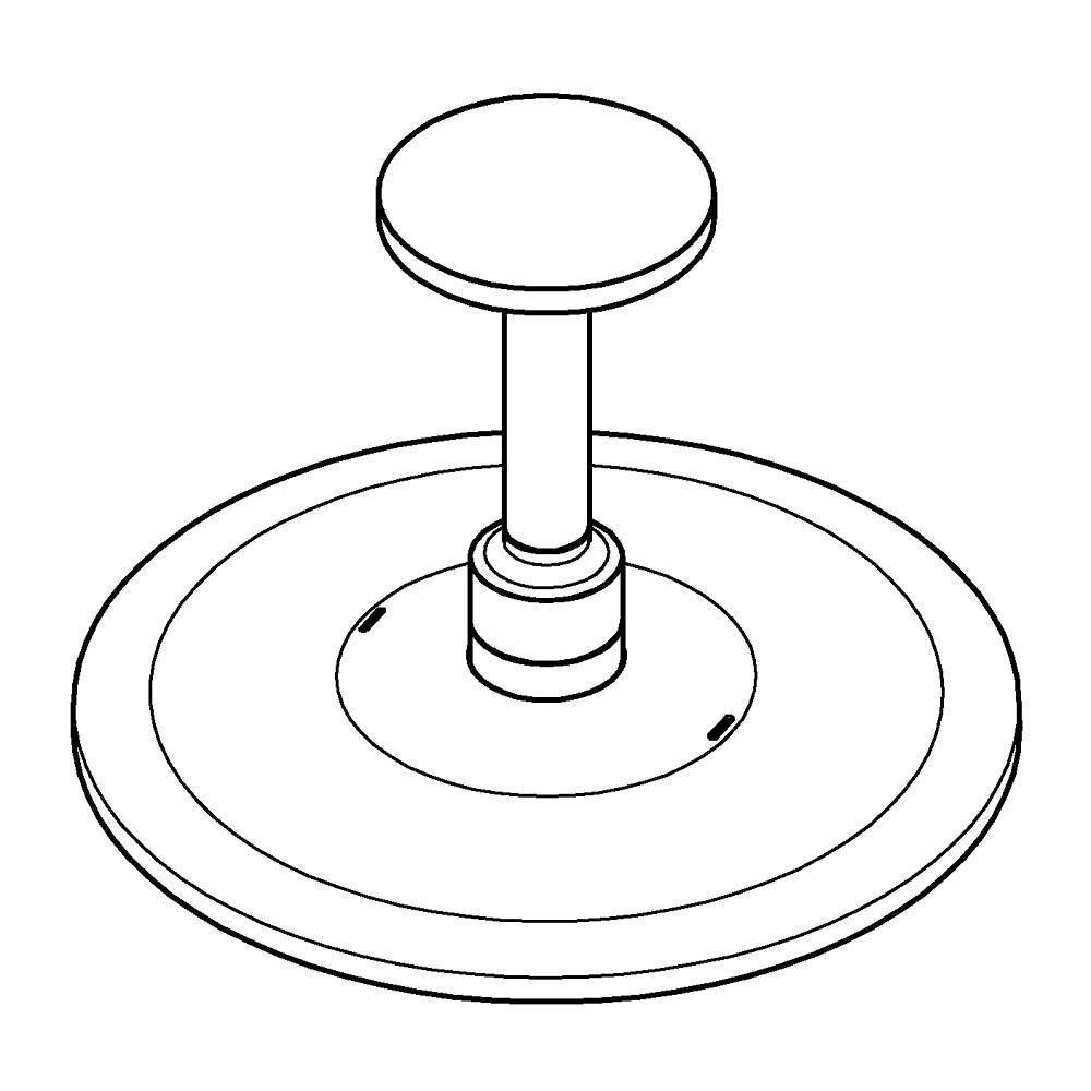 Верхний душ Rainshower 310 SmartActive, круглый, 2 режима струи и потолочный душевой кронштейн 142 мм, суперсталь (26477DC0)