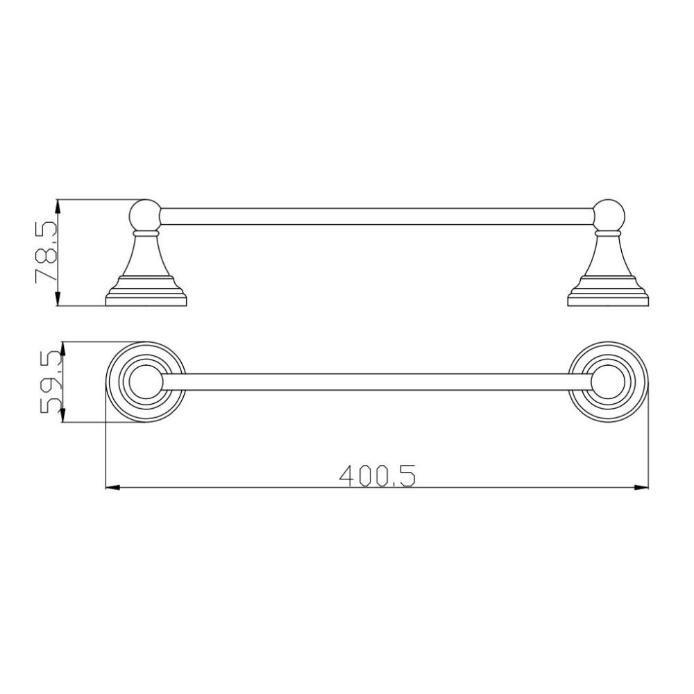 Полотенцедержатель Rav Slezak MORAVA MKA0701/40CMAT, черный