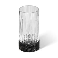 Стакан, Decor Walther, Rocks, одинарный, ширина, мм-65, глубина, мм-65, высота, мм-125, настольный (свободностоящий), материал стакана-стекло, цвет-прозрачный граненый /черный матовый/кристаллы Swarovski