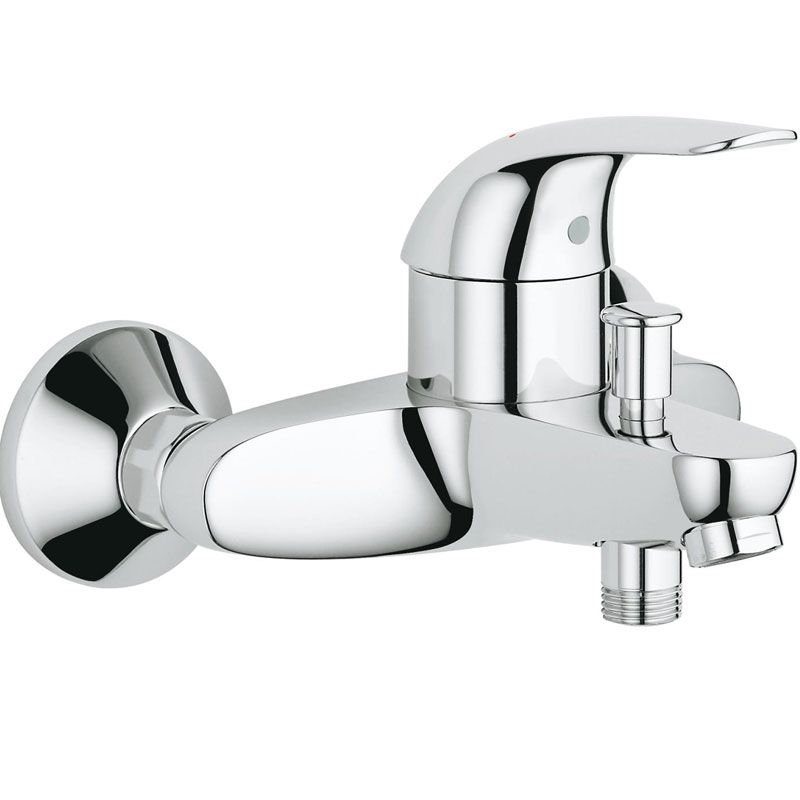 Набор смесителей GROHE Eueroeco с душевым гарнитуром, хром (124428) Набор смесителей GROHE Eueroeco с душевым гарнитуром, хром (124428)