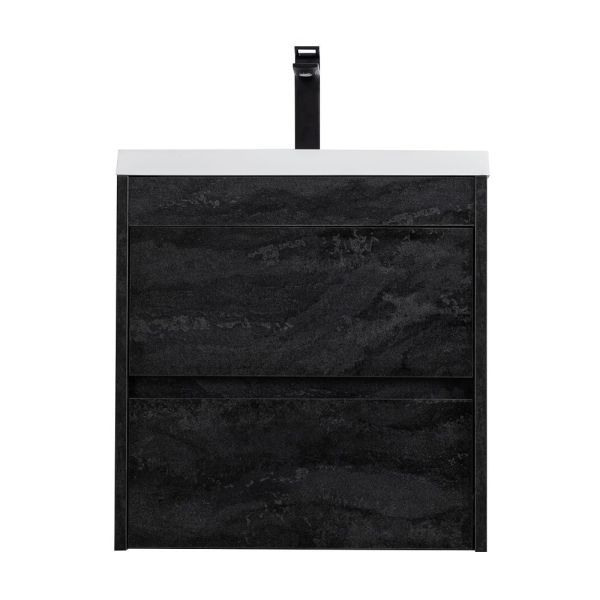 FAMILY-M База под раковину подвесная с двумя выкатными ящиками, Hard Coal, 500x350x550, Family-M-500-2C-SO-HC