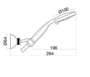 Душевой гарнитур Fiore Kevon 30NN8784, черный