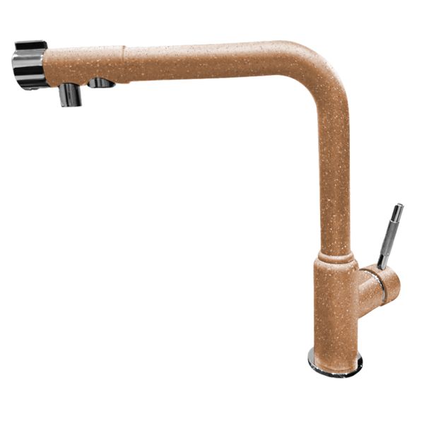 Смеситель для кухни с подключением фильтра GranFest 7671, терракот