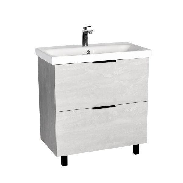 Тумба VIANT "Берлин" 2 ящика цемент 441х766х820 под раковину .S-UM-MOD80/1 (MODUO 80) (VBER80MDC-T2Y)