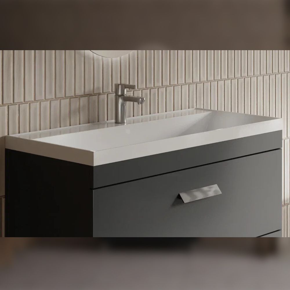 Тумба с раковиной напольная Velvex Orlando tn.ORL.CLA.100.2Y графит, 100 см, артикул tn-ORL-CLA-100-2Y графит-com