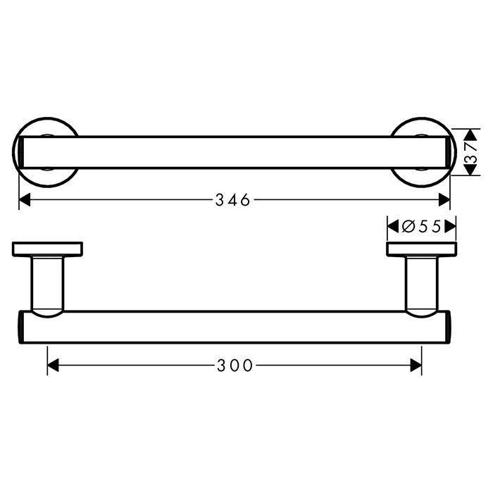 HG Logis Universal Поручень 30 см, цвет: хром HG Logis Universal Поручень 30 см, цвет: хром