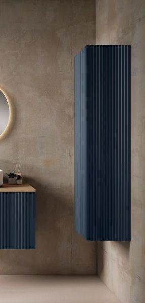 Visobath Bari, пенал 35 см, 1 распашная дверь, цвет темно-синий матовый (Navy)