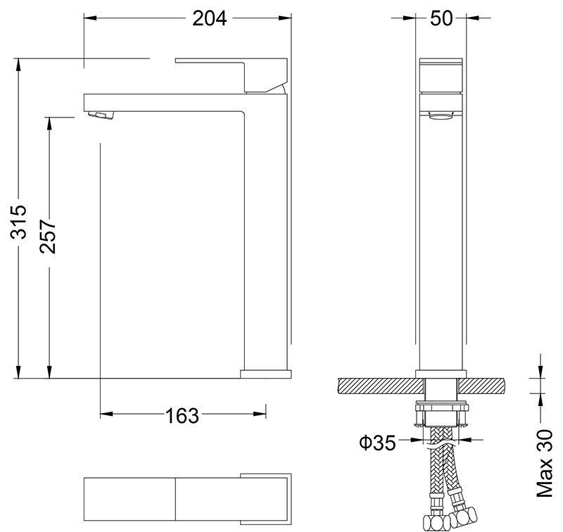 Смеситель для раковины-чаши Timo Selene 3011/16F белый матовый, артикул 3011/16F