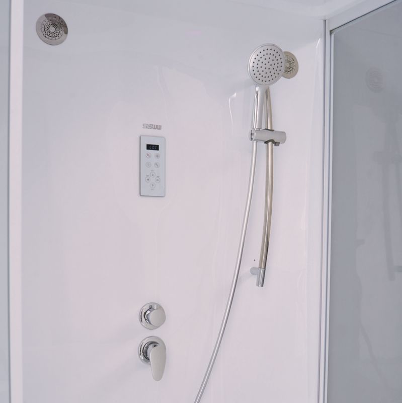 Душевой бокс SSWW WU103A L 150x85 c гидромассажем профиль Белый задняя стенка Белая