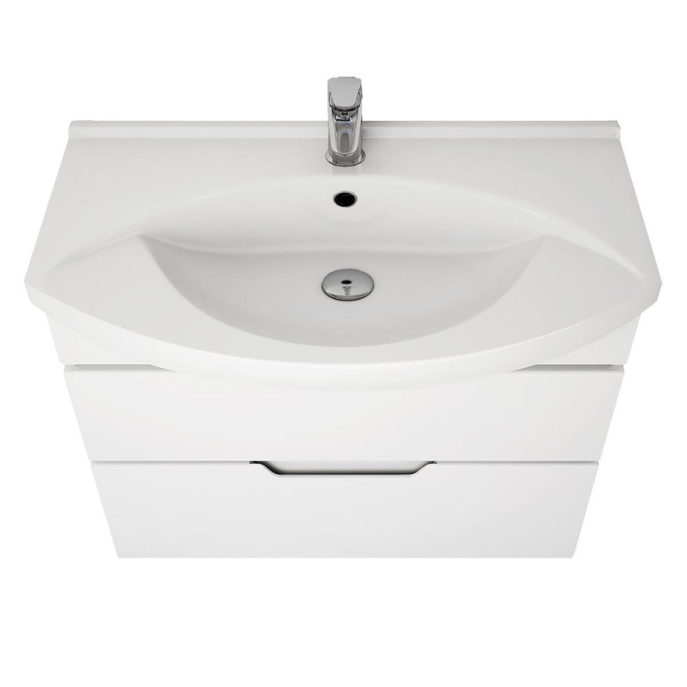 Тумба с раковиной подвесная/напольная Dreja Laguna Plus 105 см, белый, артикул 99-0108-com