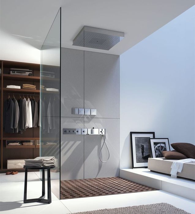 AX ShowerHeaven Верхний душ 970 x 970 мм, потолочный монтаж, без подсветки, ¾, цвет: нерж.сталь