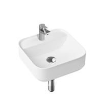 Комплект 4 в 1 Lavinia Boho Bathroom Sink Slim 21510239, накладная фарфоровая раковина 42 см, смеситель, латунный сифон, донный клапан quick-clac