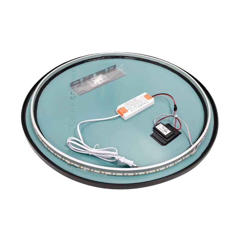 Зеркало с подсветкой LED Fixsen FX-1080B круглое 80х80 см, черное, артикул FX-1080B