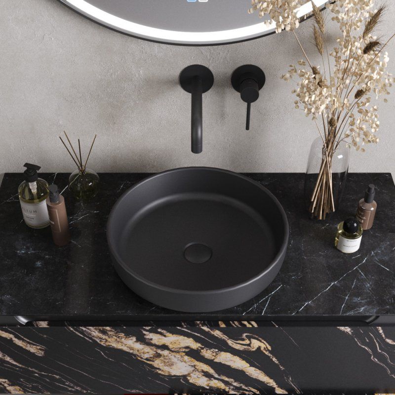 Раковина накладная керамическая, Серая матовая CZR-6595-GO, артикул CZR-6595-GO