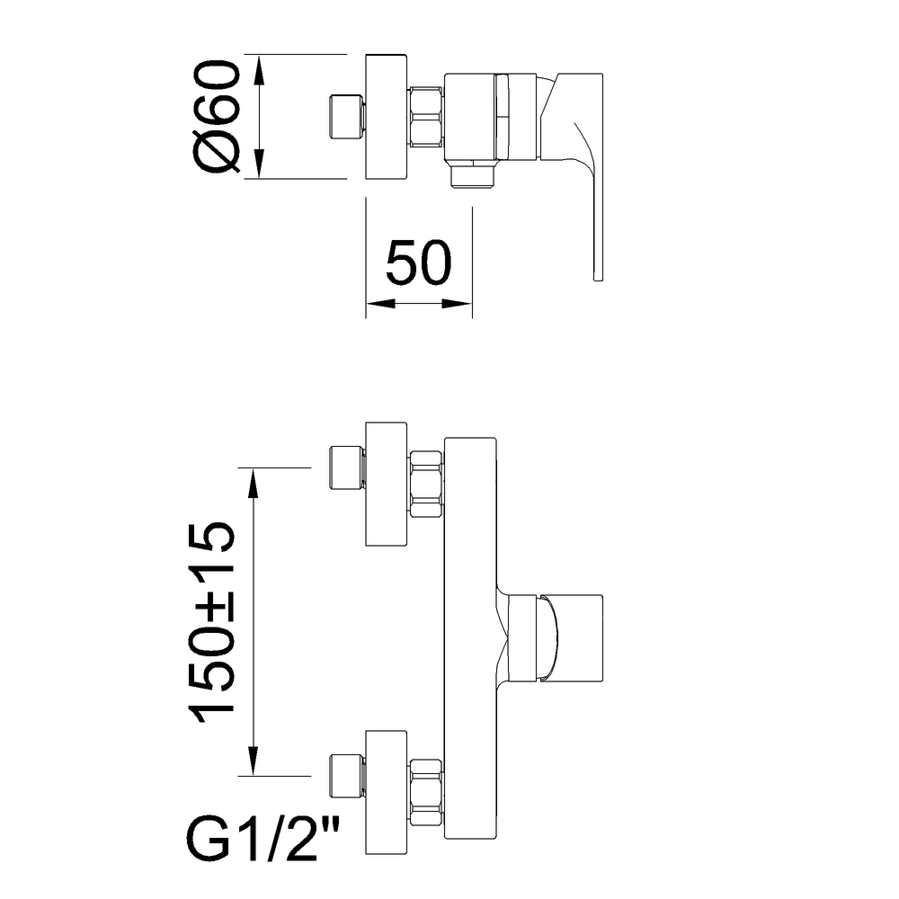 Смеситель ROCKET 62067 для душа
