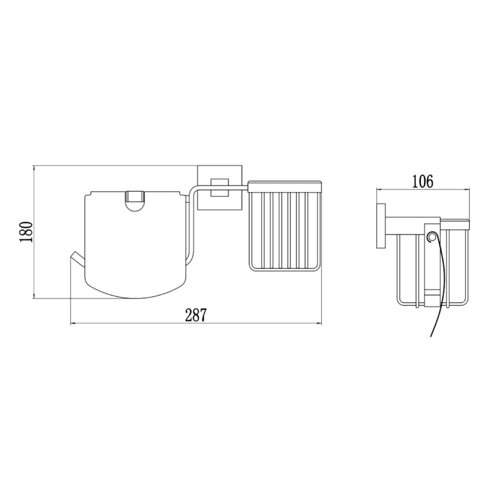 Держатель для туалетной бумаги и освежителя Savol S-L06551H, черный, артикул S-L06551H