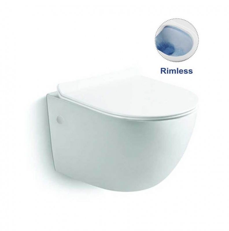 подвесные унитазы Vincea Унитаз подвесной Globo VT1-14S безободковый, цвет белый, ультратонкое сиденье soft-close,