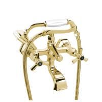 Stella Eccelsa Смеситель для ванны 3274/306FB с ручным душем, цвет: золото 24К