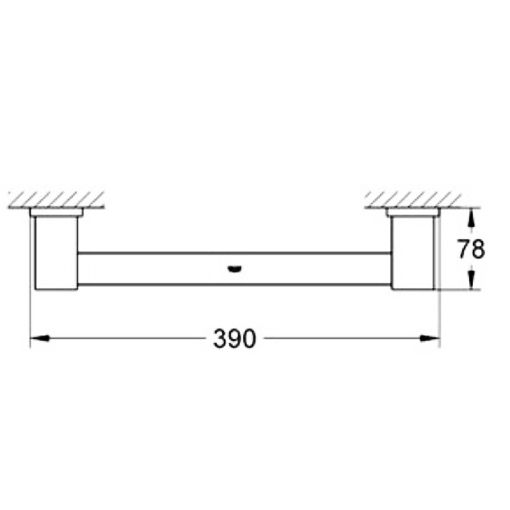 Ручка для ванной GROHE Essentials Cube, хром (40514001) Ручка для ванной GROHE Essentials Cube, хром (40514001)