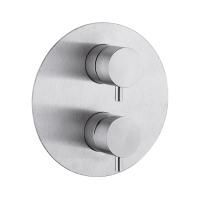 CISAL Xion Встраиваемый однорычажный смеситель для ванны/душа на 2 выхода, внешняя и внутренняя части в комплекте, цвет нержавеющая сталь AISI 304