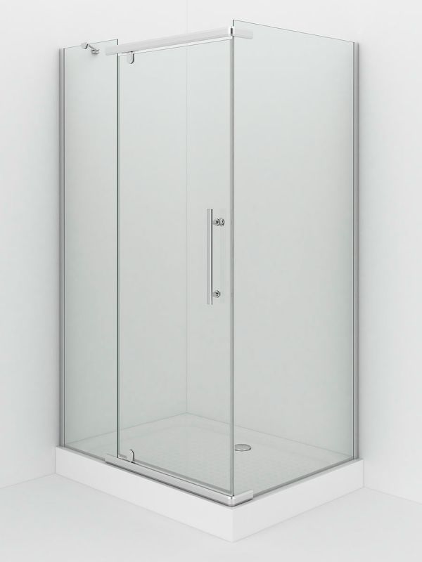 Душевой уголок Erlit ER10112H 120x90 профиль Матовый хром стекло прозрачное
