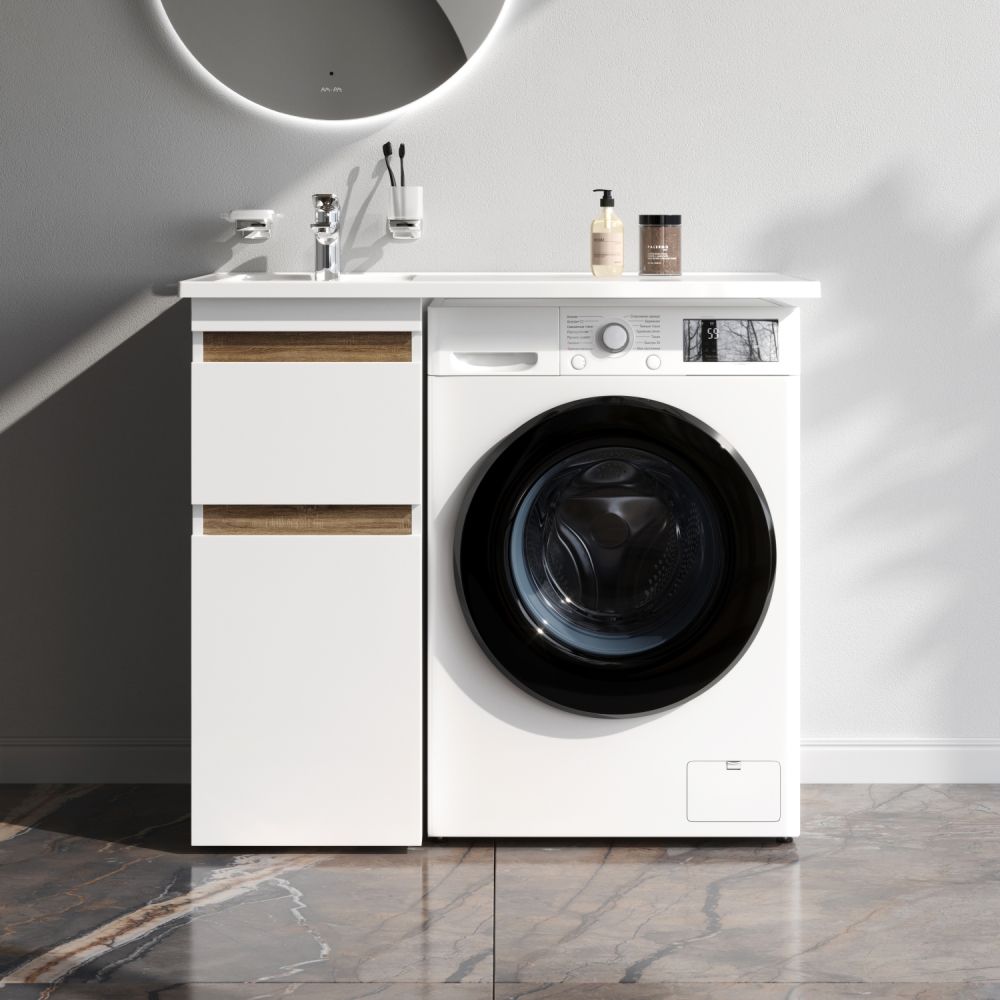 M85AFSX0402WG X-Joy, База под столешницу для стиральной машины, напольная, 40 см, 2 ящика, белый гля M85AFSX0402WG X-Joy, База под столешницу для стиральной машины, напольная, 40 см, 2 ящика, белый гля