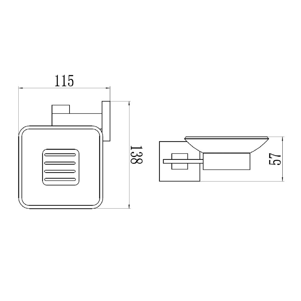 Мыльница Savol S-06559A, хром, артикул S-06559A