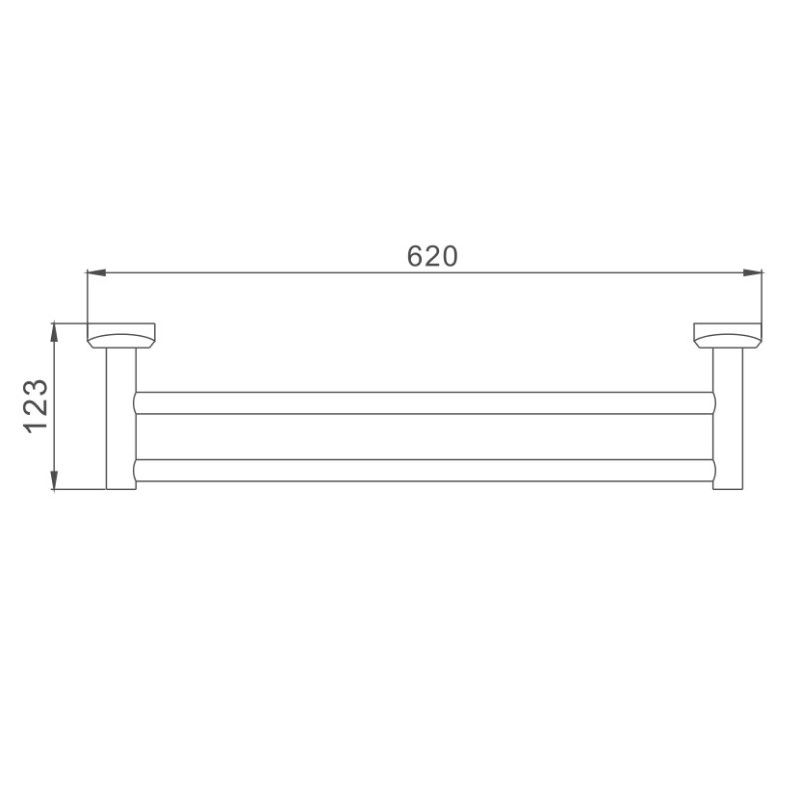 Полотенцедержатель Haiba HB1609, хром