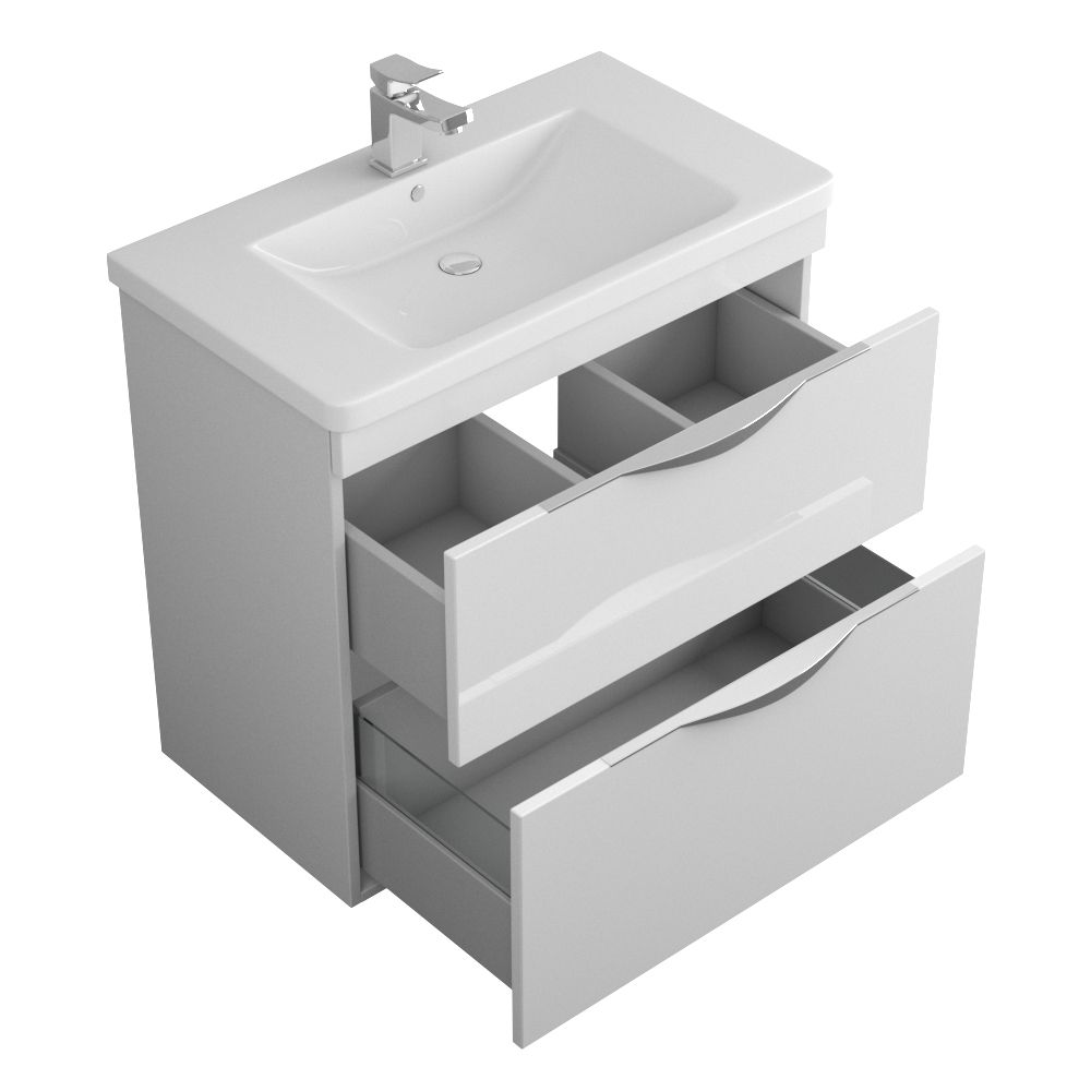 Тумба Sjel stor 80, белый лак